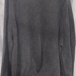 Lands' End Men's Charcoal Crewneck Sweater